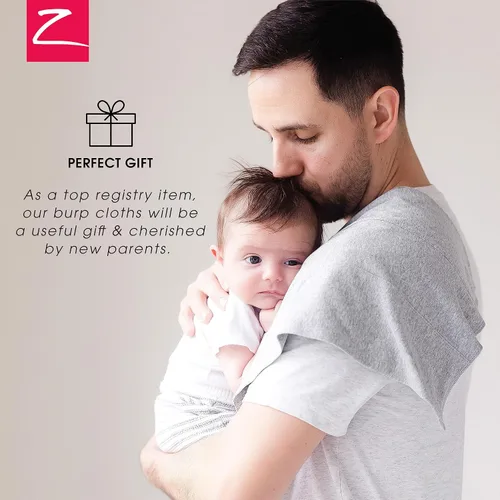 Miniatura 6 de Zutano Paquete de 5 paños orgánicos para eructos para bebé niña y niño, paños grandes de algodón para bebés Trapos absorbentes para bebés Ropa