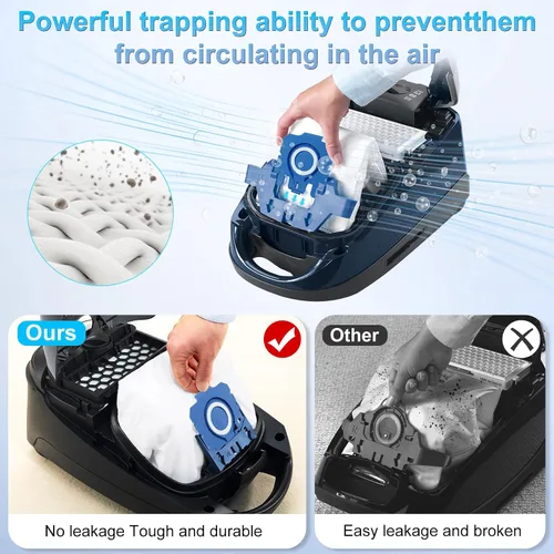 Miniatura 6 de Paquete de 16 bolsas de polvo 3D Airclean de repuesto para Miele GN bolsas de aspiradora Miele Classic C1, C2 C3, S227, S240, S270, S280, S400, S2