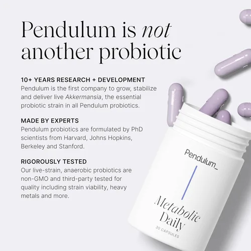 Miniatura 6 de Pendulum Metabolic Daily - Mezcla patentada de Akkeramansia, Anaerobutyricum, Clostridium y más para mejorar el metabolismo del azúcar