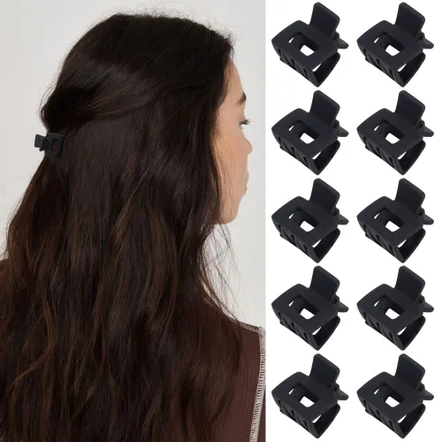 Miniatura 6 de Ahoney 10 pinzas pequeñas para el cabello para mujeres y niñas, clips de mandíbula mate de 1 pulgada para cabello fino, grueso y mediano, pasadores