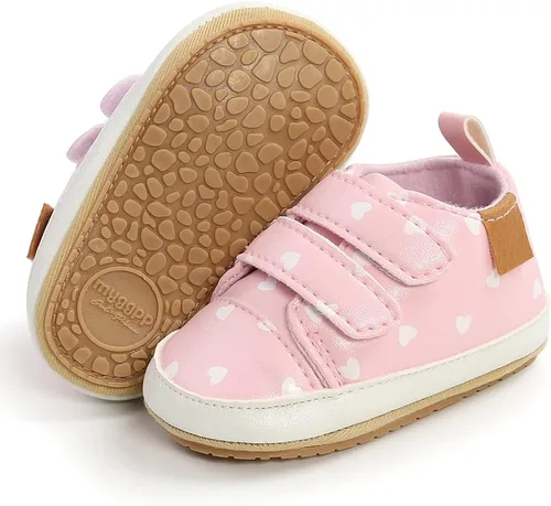 SOFMUO Zapatos deportivos de piel sintética para bebés, niños y niñas, con suela de goma suave, mocasines Oxford para recién nacidos,