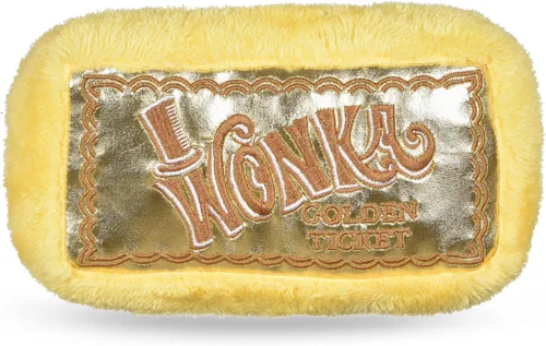Miniatura 13 de WILLY WONKA Pets Wonka Bar - Juguete de cuerda dorada de peluche para boletos – Juguete multisensorial de lujo para mascotas, regalos de moda