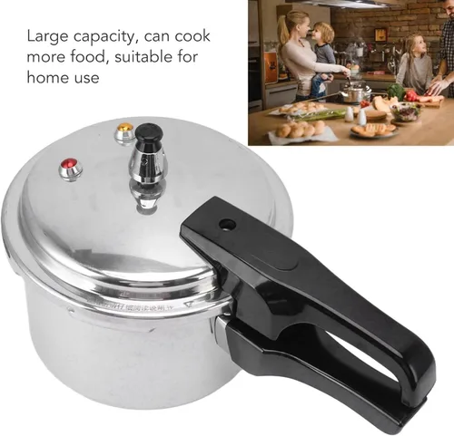 Miniatura 3 de Olla a presión de acero inoxidable de 3 litros, mini olla compatible con inducción para estufa y cocinas eléctricas, diseño seguro de grado