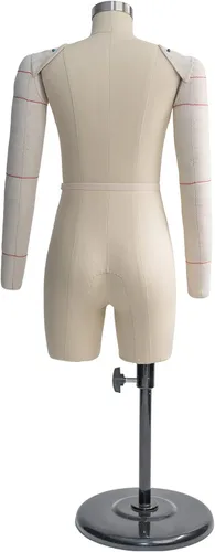 Miniatura 4 de Forma de vestido de media escala con brazos (no para adultos) tamaño completo, maniquí femenino a medida para coser maniquí totalmente pinable