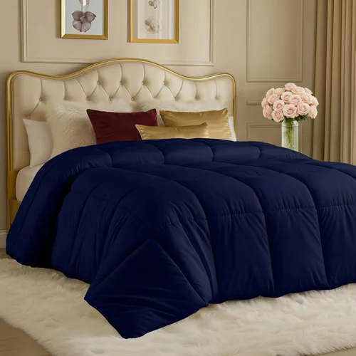Miniatura 8 de Utopia Bedding Edredones tamaño Queen, relleno de edredón para todas las estaciones, edredón alternativo de plumón cosido en caja con pestañas