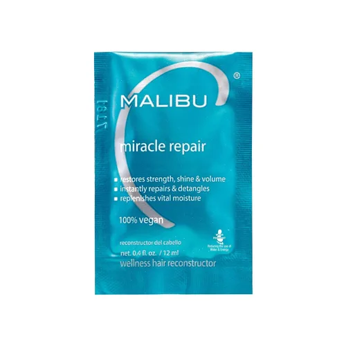 Malibu C Miracle Repair Treatment - Proteína nutritiva y vitamina B5 para hebras de cabello débiles y dañadas