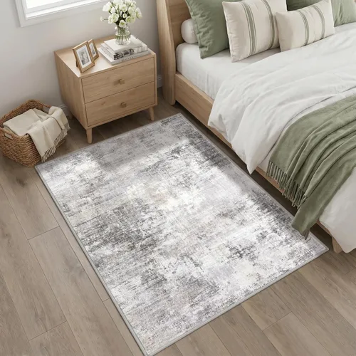 Miniatura 406 de IOHOUZE Alfombra abstracta lavable de 3 x 12 pies para pasillos, antideslizante para cocina, camino de entrada de lana sintética para interiores