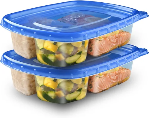 Miniatura 5 de Ziploc Contenedores reutilizables para almacenamiento de alimentos y preparación de comidas, para organización de cocina, Tecnología Smart Snap