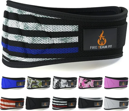 Miniatura 9 de Cinturón para levantamiento de pesas Fire Team Fit, para hombres y mujeres, de 6 pulgadas, soporte de espalda para fisicoculturismo y fitness, ideal