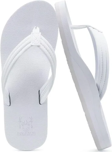 Miniatura 14 de KuaiLu Chanclas con soporte de arco para mujer, cómodas, ligeras, suaves, acolchadas, para yoga, sandalias para caminar