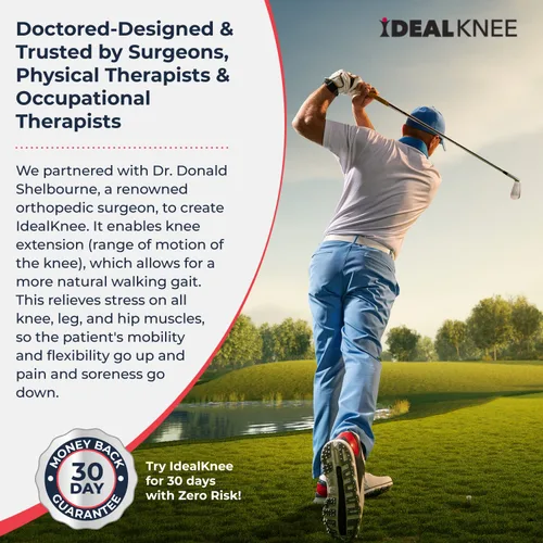 Miniatura 8 de IdealKnee One Pad - Dispositivo avanzado de extensión de rodilla y alivio del dolor - Avalado por fisioterapeutas y cirujanos - Ideal