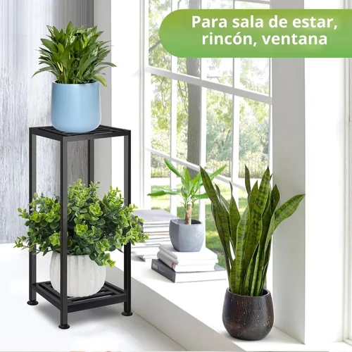 Miniatura 5 de Lilybud- lily Soporte para Plantas de Interior y Exterior de Servicio Pesado de Hierro Forjado Soportes de Pedestal de Metal Soporte para Plantas