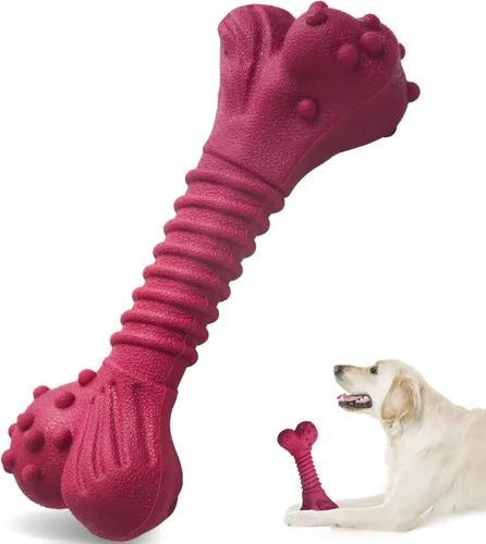 Miniatura 8 de Juguetes para perros para masticadores agresivos, juguetes masticables indestructibles para perros medianos y grandes, huesos de perro de goma Azul