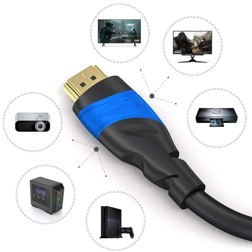 Miniatura 7 de KabelDirekt – Cable HDMI 8K / 4K – 0.5 pies y más cables HDMI (0.5 pies–75 pies) – Cable HDMI de ingeniería alemana – Soporta 10K/8K@60Hz/4K@120Hz