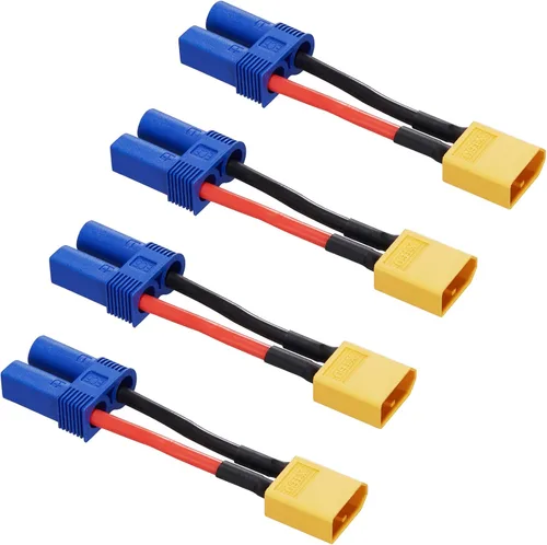 Miniatura 15 de Conector hembra 10AWG Ec5 a SAE, paquete de 2 cables SAE a EC5 de alimentación automotriz, adecuado para batería solar de coche, 5.9 in