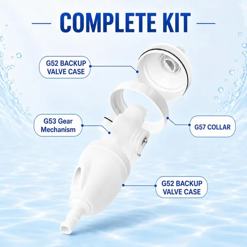 Miniatura 6 de Repuesto de válvula de respaldo G52 mejorada compatible con Polaris 180 280 380 480 3900 Kit de repuesto de pieza de repuesto con mecanismo