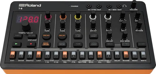 Miniatura 2 de Roland AIRA Compact T-8 Beat - Sonidos de máquina de graves ultraportátiles TR-REC secuenciador de batería Cables de conexión TS Hosa de 0.138