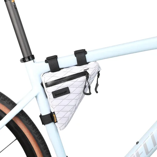 Miniatura 15 de Rhinowalk Bolsa de Marco Frontal de Bicicleta Bolsa Bajo Tubo Superior Triangular Accesorios de Ciclismo de 1.7L de Nylon Ligero para Bicicleta