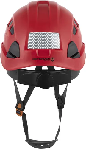 Miniatura 4 de Casco Protector Defender Safety H1 con Visera ANSI Z89.1 Rojo