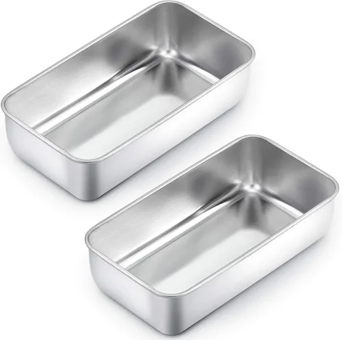 Miniatura 9 de TeamFar Molde para Pan, 9¼" × 5" Molde para Pan de Carne de Acero Inoxidable para Hornear Pan Pastel Tostadas, Saludable y Duradero, Apto