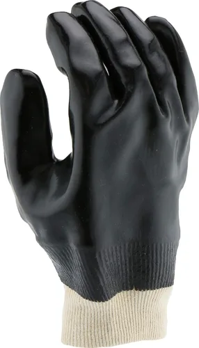 Miniatura 6 de West Chester 12000 - Guantes con forro entrelazado y revestimiento de PVC, grandes, guantes de trabajo con muñeca de punto, forro de algodón suave