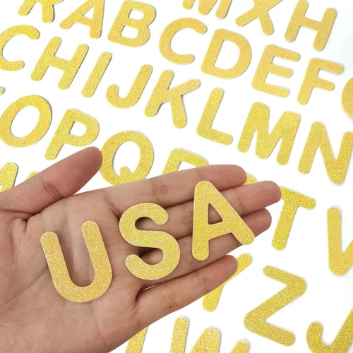Miniatura 13 de 72 piezas de parches de letras y números para planchar con purpurina, parche bordado del alfabeto A-Z, números del 0 al 9 para chaquetas, mochilas