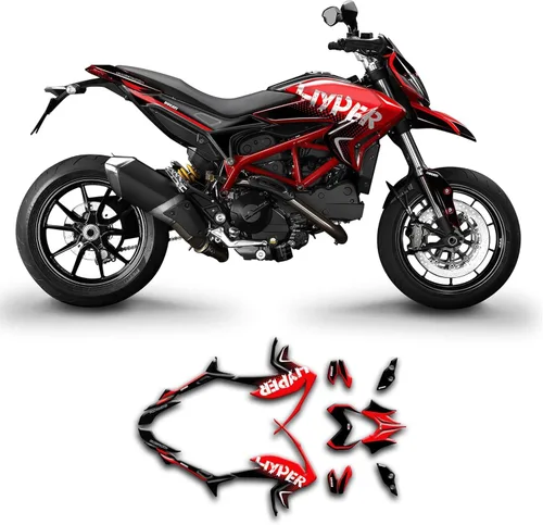 Miniatura 21 de Kit de adhesivos personalizados para Hypermotard Hyperstrada 821 2013 2014 2015 2016, DCTHYMS1318003-KO