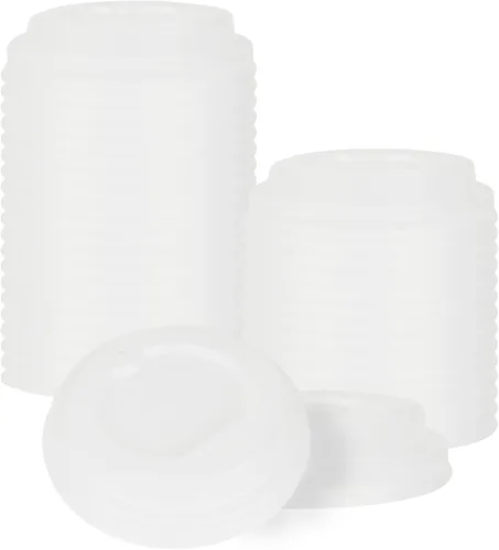 Miniatura 2 de Solo tapas: tapas de taza de café compostables Basic Nature, 500 tapas desechables para tazas de bebidas calientes. Las tazas se venden por