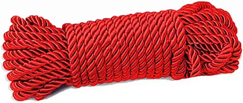 Miniatura 8 de Cuerda de seda suave trenzada sólida, 32.8 ft, duradera y fuerte, cuerda multiusos para hilo (marrón)