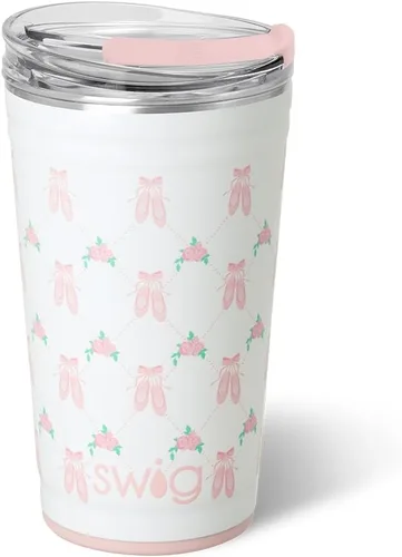 Miniatura 60 de Swig Life - Vaso de 22 oz con aislamiento térmico, vaso de café con tapa, apto para portavasos, apto para lavavajillas, acero inoxidable, taza