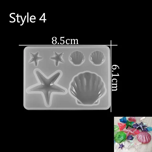 Miniatura 2 de Molde de silicona de resina hecha a mano con forma de pata, de oso de delfín, corazón, luna, estrella, para hacer joyas, suministros de moldes