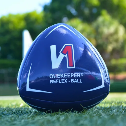 ONEKEEPER Pelota de reflejo y reacción para fútbol - Blanco, naranja, azul, rosa y amarillo fluo, entrenamiento de agilidad y coordinación para