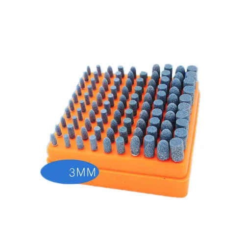 Miniatura 5 de 100 piezas de pulido de cerámica pulido cabeza de pulido de piedra de cerámica montado abrasivo vástago 1/8 pulgadas compatible con accesorios