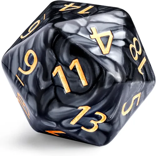 Miniatura 8 de Handan 6 Piezas D20 Dados Poliédricos, Dados DND de 20 Caras, Dados Grandes de Perla de 22mm Mezcla de Colores, Conjunto de Dados D&D de 20 Caras