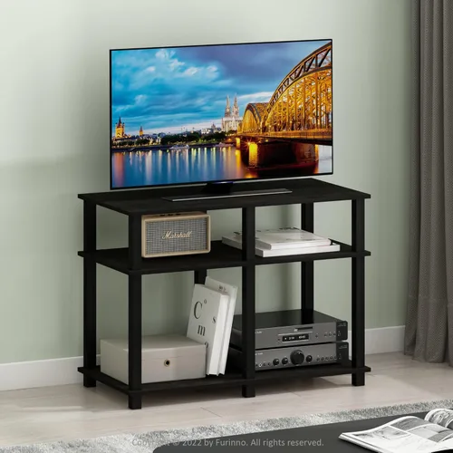Miniatura 2 de Furinno Turn-N-Tube - Soporte de impresora con almacenamiento, mesa de impresora de 2 niveles, soporte de impresora debajo del escritorio, para CPU