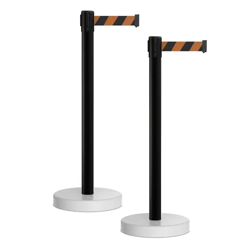 Miniatura 56 de Crowd Control Warehouse - CCW Juego de 2 puntales retráctiles de barrera de cinturón, base rellenable de agua MSH630-11 cinturón de pie, cinturón