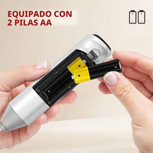 Miniatura 3 de Bonsenkitchen Espumador de leche de mano con soporte, espumador de café eléctrico, varilla espumadora de mano portátil mezclador de bebidas