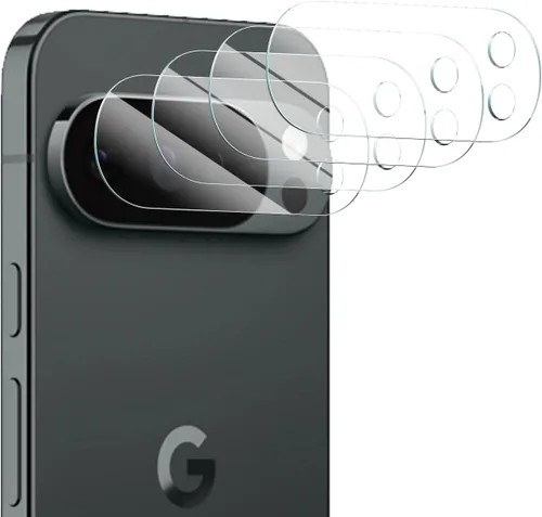 Miniatura 24 de Paquete de 4 protectores de lente de cámara para Google Pixel 6A, protector de pantalla de vidrio templado 9H, claridad HD, antiarañazos, sin