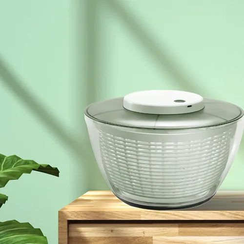 Miniatura 9 de Escurridor para lavadora de verduras, 500 rpm, eléctrico, recargable, desmontable, para ensalada