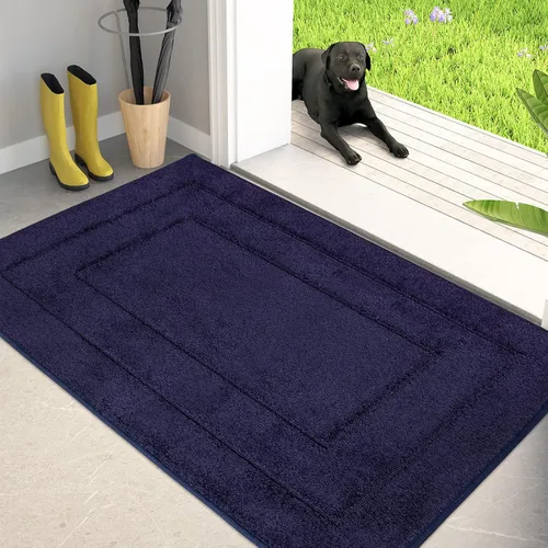 Miniatura 28 de PURRUGS Tapete para puerta que atrapa la suciedad, 20 x 31.5 pulgadas, antideslizante, lavable a máquina, tapete de entrada para perro, tapete