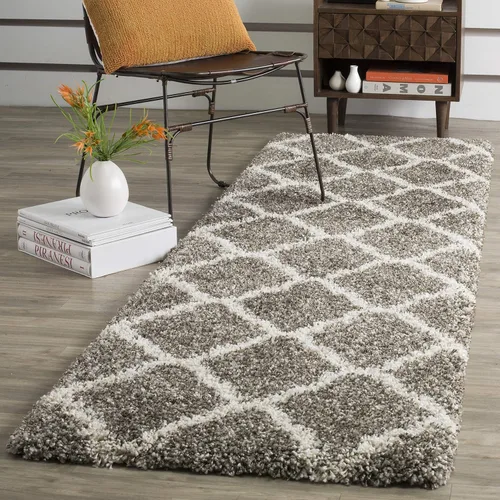 Miniatura 24 de SAFAVIEH Hudson Shag Collection - Alfombra extragrande de 11 x 15 pies, diseño de enrejado, no desprende pelusa y de fácil cuidado, 2 pulgadas