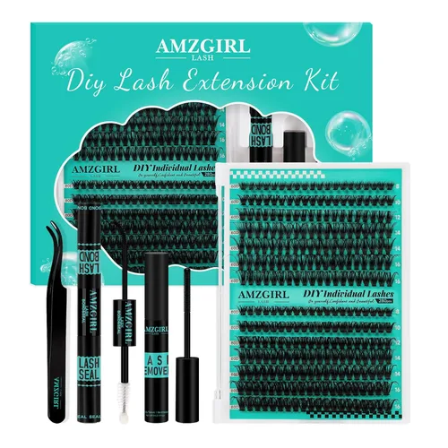 Miniatura 41 de Kit de Extensión de Pestañas, Kit de Racimos de Pestañas DIY 168Pcs con Pegamento de Unión y Sello Impermeable, Removedor de Pestañas para Kit