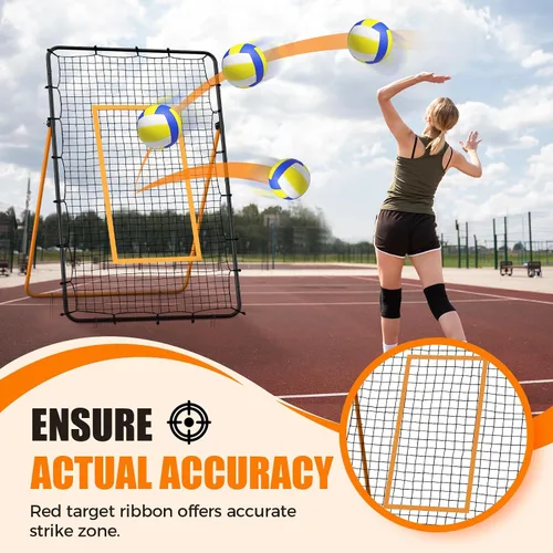 Miniatura 5 de Volleyball Rebounder Net - Portable 7x4 ft Training Equipment for Spike and Smash Practice - 5 Rebound Angles Custom Target Area for Volleyball