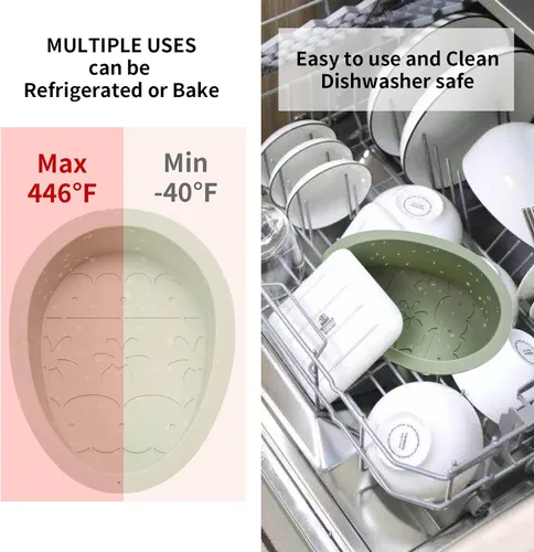 Miniatura 4 de Moldes para pastel de huevo, molde de silicona para huevos de Pascua, paquete de 2 moldes grandes rompibles para huevos de 7 pulgadas, moldes