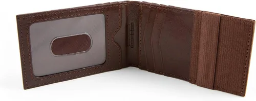 Miniatura 5 de Cartera RFID para hombre con bolsillo frontal delgado, whisky, ID interno