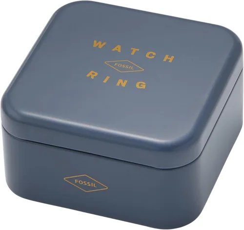Miniatura 6 de Fossil Anillo de reloj para mujer con pantalla analógica de dos manecillas y banda de expansión de acero inoxidable