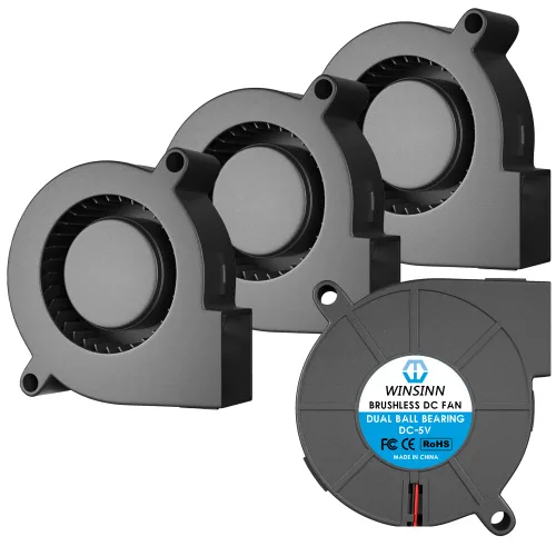 Miniatura 10 de WINSINN Ventilador de ventilador USB de 1.969 in 5015 de 5 V, 1.969 in, micro mini USB de 5 voltios, ventilador de turbina turbina de doble