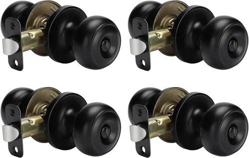 Miniatura 83 de Goldenwarm - Perillas interiores de puerta de bronce aceitado, perillas para puerta de dormitorio, pomo de puerta de bronce con privacidad, perilla