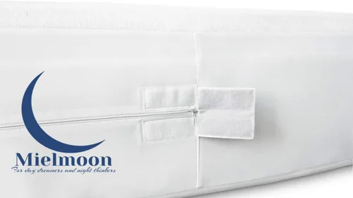 Miniatura 4 de Mielmoon Protector impermeable de alta calidad para colchón de 360°, ultra suave, con cremallera, sin vinilo, transpirable, tacto silencioso