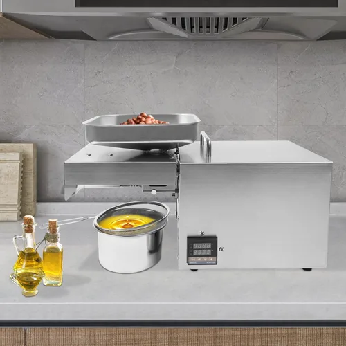 Miniatura 3 de Máquina de prensa de aceite comercial de 1500 W, expel, acero inoxidable de grado alimenticio, máquina de prensado de aceite de semillas de nueces